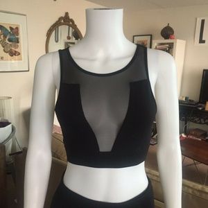NWT SEXY Electric Yoga V-Mesh Sports Bra
